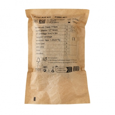 Logo trade business gift photo of: RCS recycled nubuck PU pouch first aid set mailable